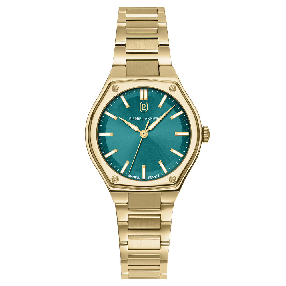 Montre Pierre LANNIER COPILOTE Femme Doré Vert