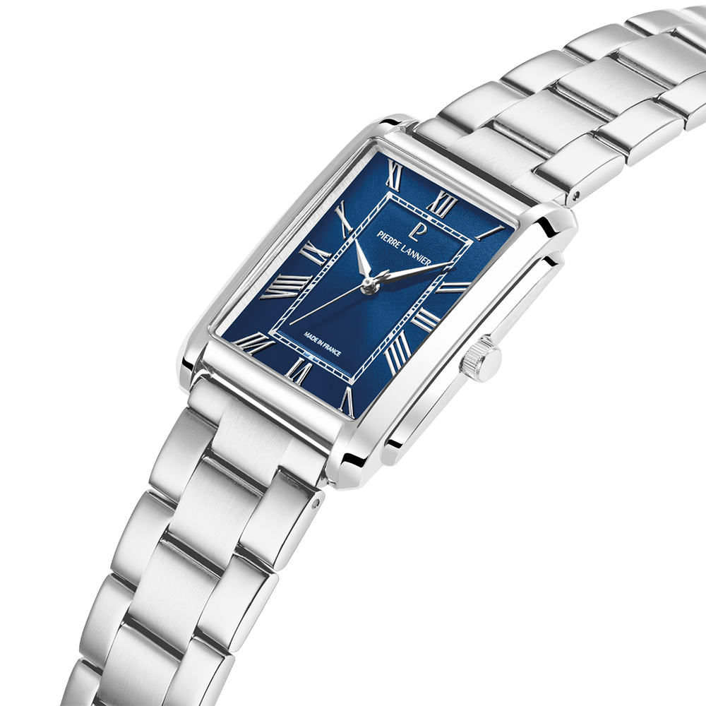 Montre Pierre LANNIER EMPIRE Acier Bleu