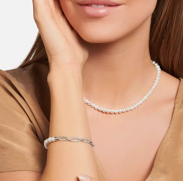 Bracelet Thomas SABO Chaîne Liens Argent et Perles