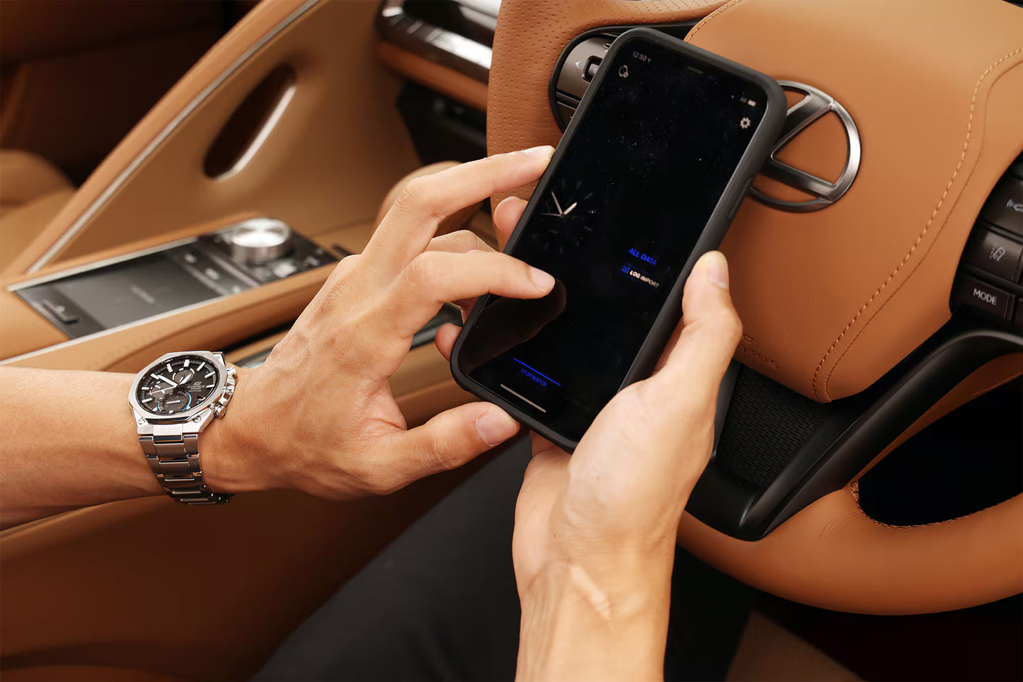 Montre CASIO EDIFICE Connectée Acier Noir EQB-1100D-1AER