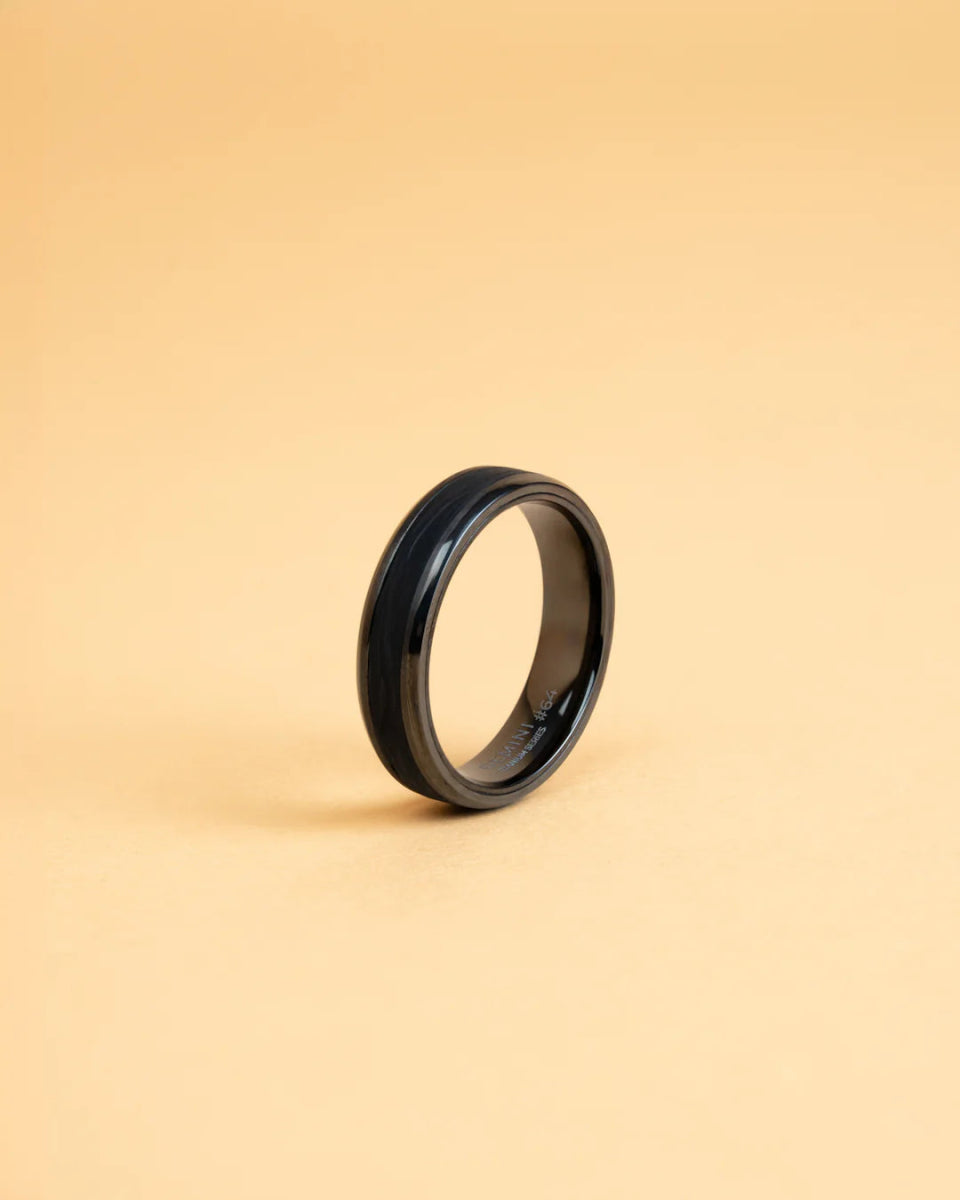 Bague Gemini ROTA Black Carbon Titane et carbone forgé - Gemini - Bijouterie TAMARA