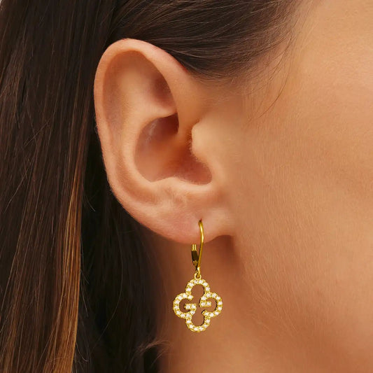 Boucles d’oreilles Charles Garnier LÉGENDE Trègles Argent doré oxydes - BIJOUX - AGF170024E