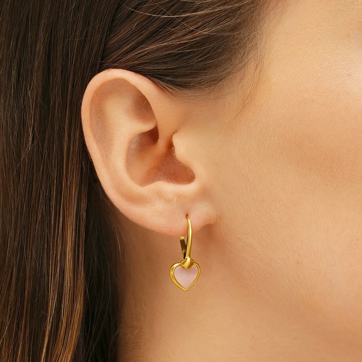 Boucles d’oreilles dormeuses Charles Garnier PASSION Nacre rose Argent doré - Charles Garnier - Bijouterie TAMARA