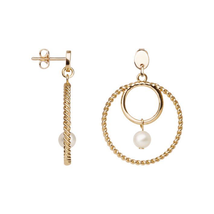 Boucles D'Oreilles SAUNIER Lin Plaqué Or - Saunier - Bijouterie TAMARA