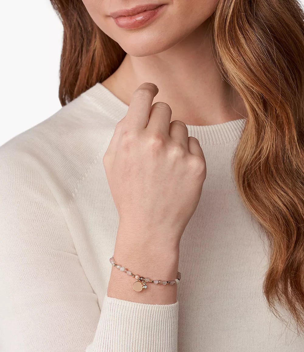 Bracelet Fossil pierre de lune - Fossil - Bijouterie TAMARA