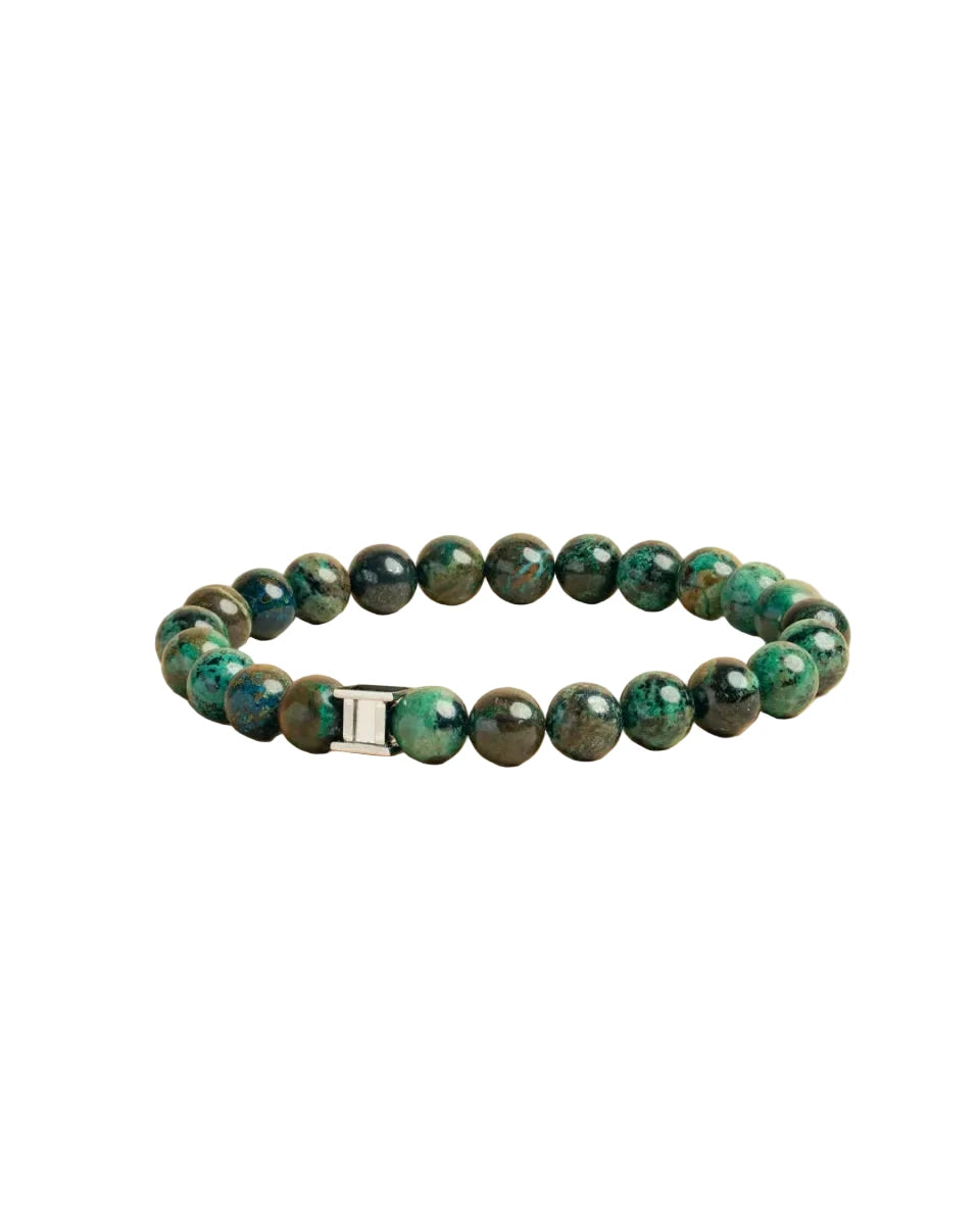 Bracelet Gemini Castagna Azurite Verte 8mm - BIJOUX - G25XS