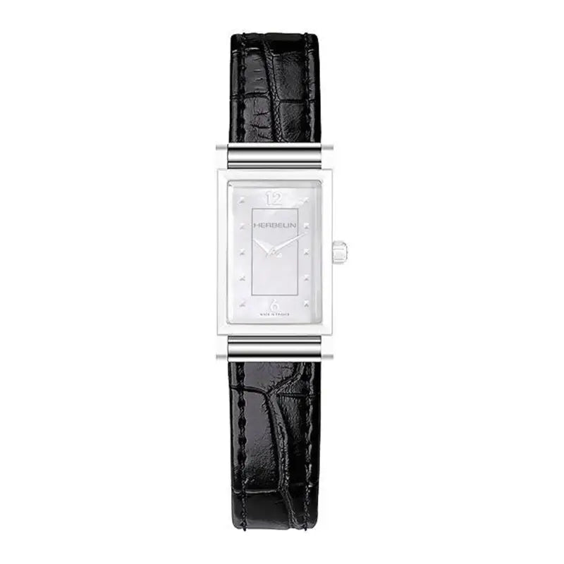 Bracelet HERBELIN Antarès Acier Noir croco - Herbelin - Bijouterie TAMARA