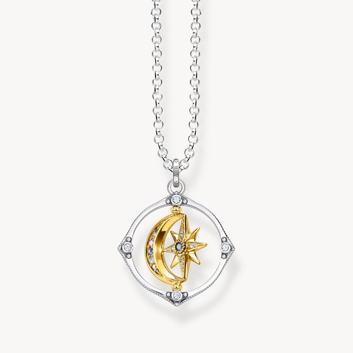 Collier Thomas SABO Argent Etoile & Lune - BIJOUX - KE1985-556-7-L50V
