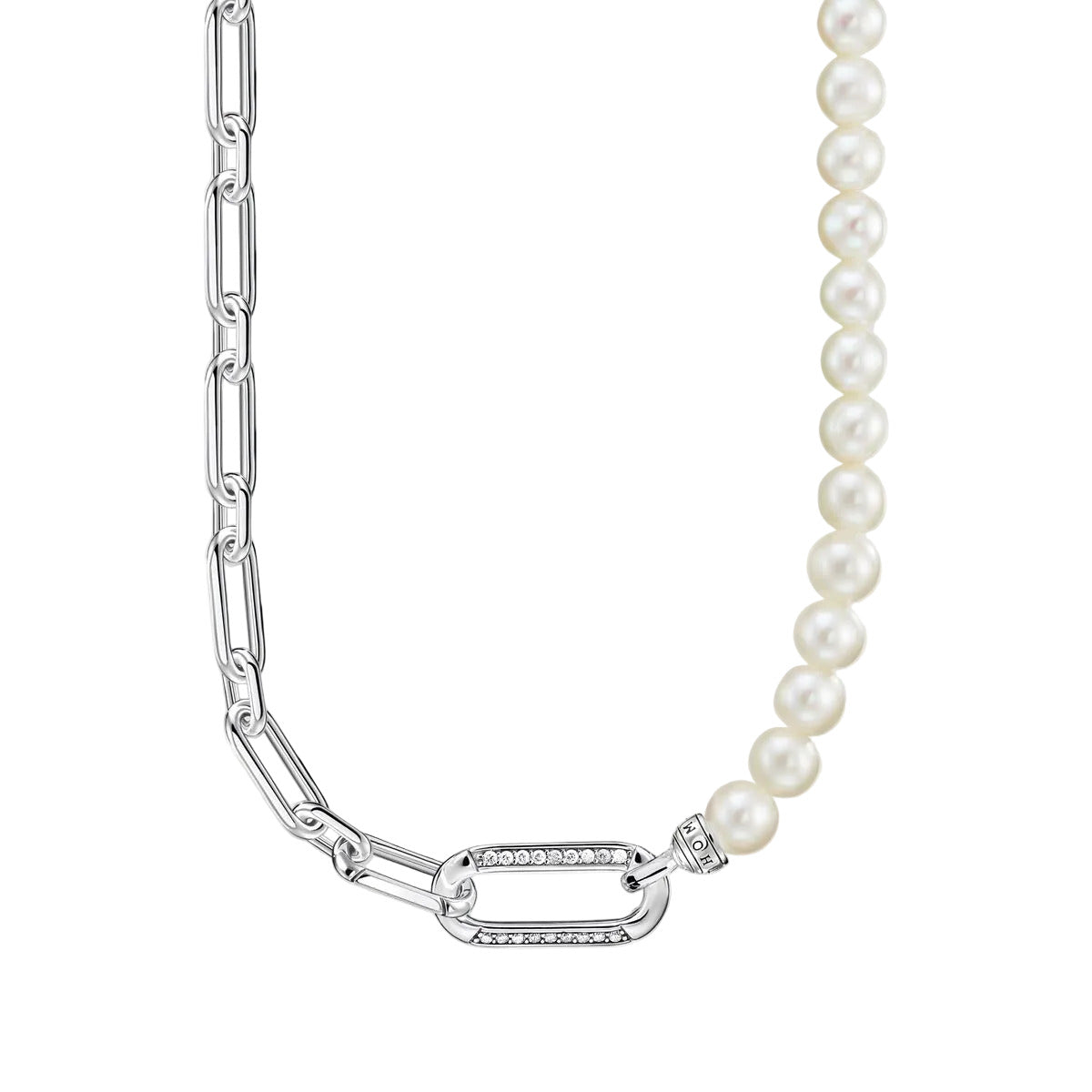 Collier Thomas SABO Chaîne Liens Argent et Perles - BIJOUX - KE2109-167-14-L45V