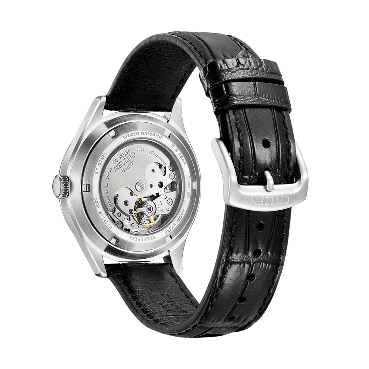 Montre CITIZEN C7 Mechanical automatique Bleu Cuir noir - Citizen - Bijouterie TAMARA