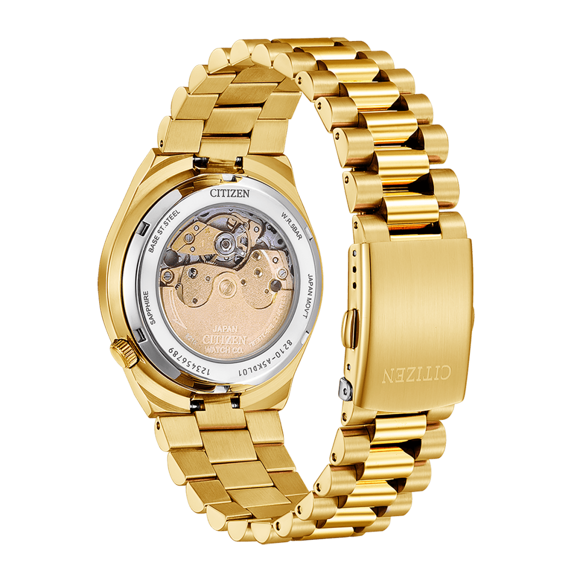 Montre CITIZEN Tsuyosa Automatique 40mm Dorée Rouge - Citizen - Bijouterie TAMARA