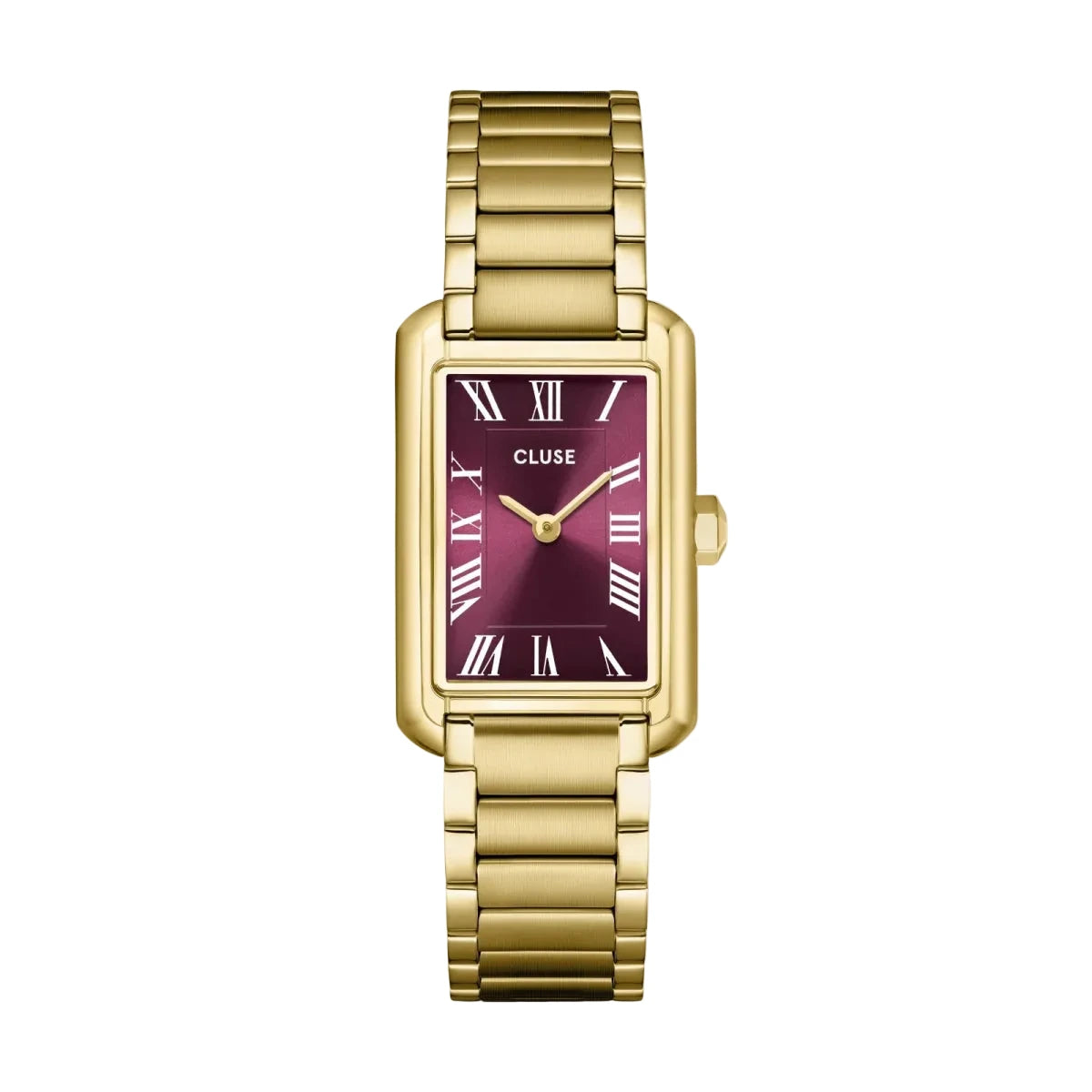 Montre CLUSE Belisenna Dorée Rouge Bordeaux - Bijouterie TAMARA