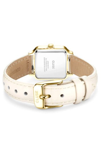 Montre CLUSE Gracieuse Dorée Cuir Blanc - Cluse - Bijouterie TAMARA
