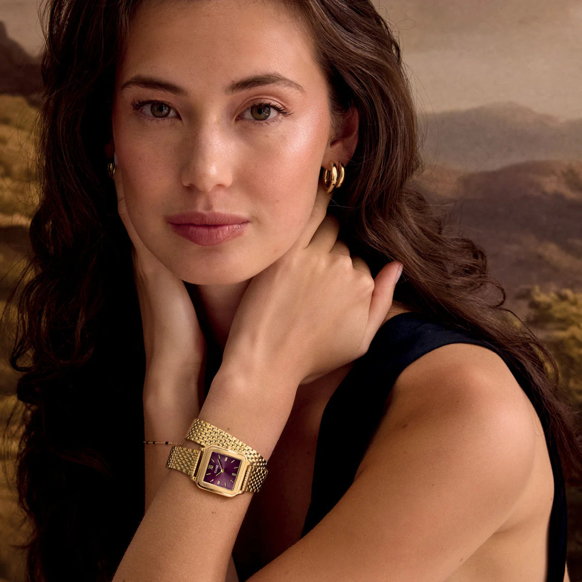 Montre CLUSE Gracieuse dorée Rouge Bordeaux Double - Tour Acier - Bijouterie TAMARA