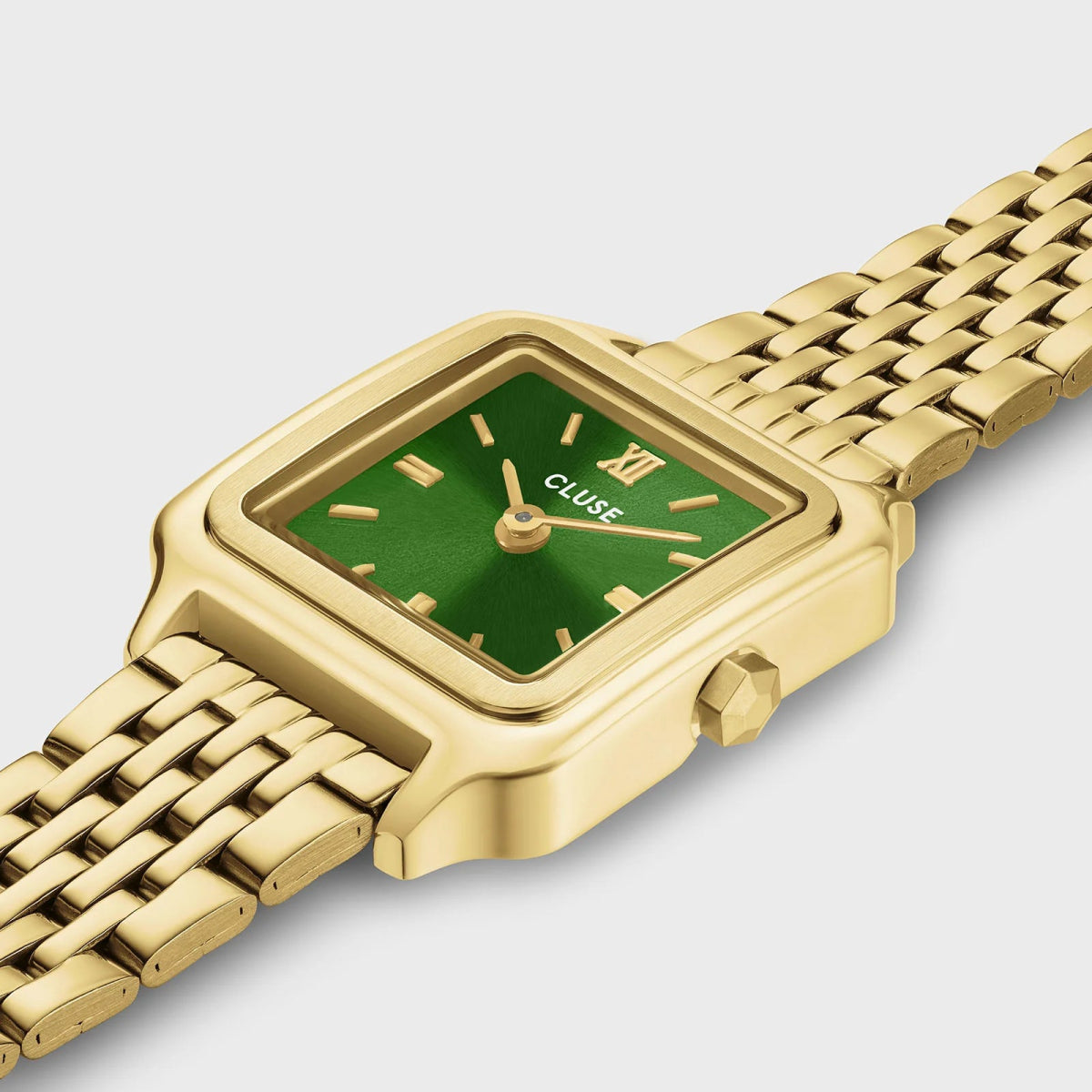 Montre CLUSE Gracieuse Mini Dorée Vert Double - tour Acier - Bijouterie TAMARA
