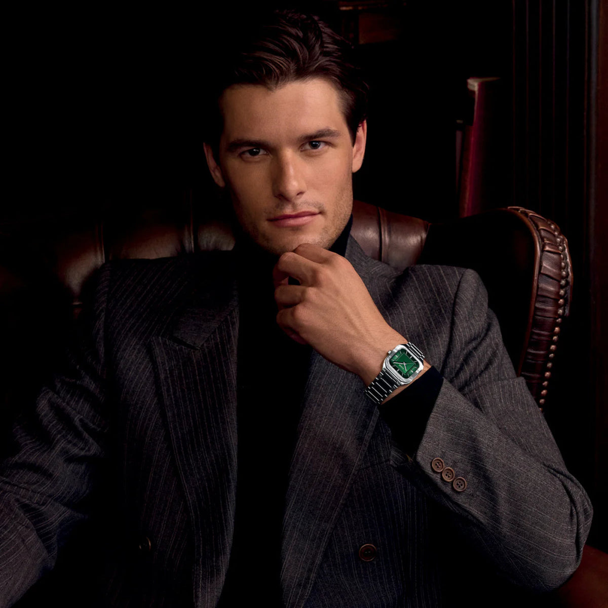 Montre CLUSE Homme Quadrus Acier Vert - Bijouterie TAMARA