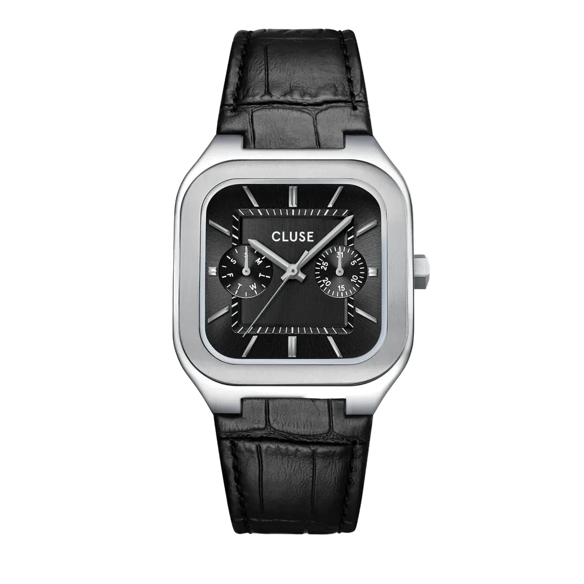 Montre CLUSE Homme Quadrus Multifonction Cuir Noir - MONTRES - CW26203