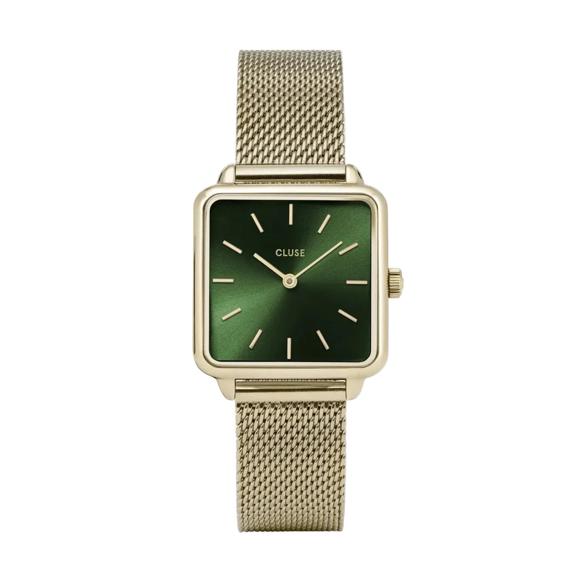Montre CLUSE La Tétragone Mesh Dorée Vert - Cluse - Bijouterie TAMARA