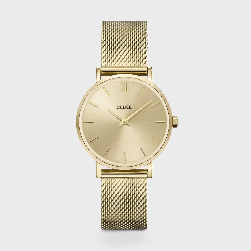 Montre CLUSE Minuit Maille milanaise Toute Dorée - Cluse - Bijouterie TAMARA