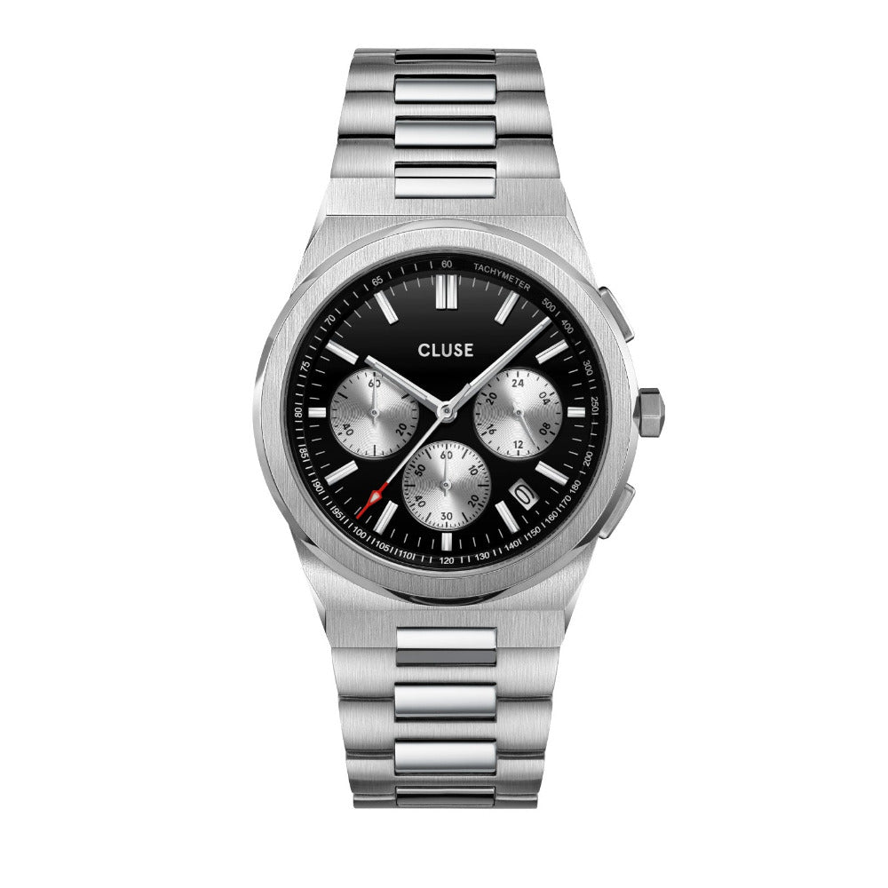CLUSE Vigoureux Chrono Black Steel Watch Cluse TAMARA Jewelry
