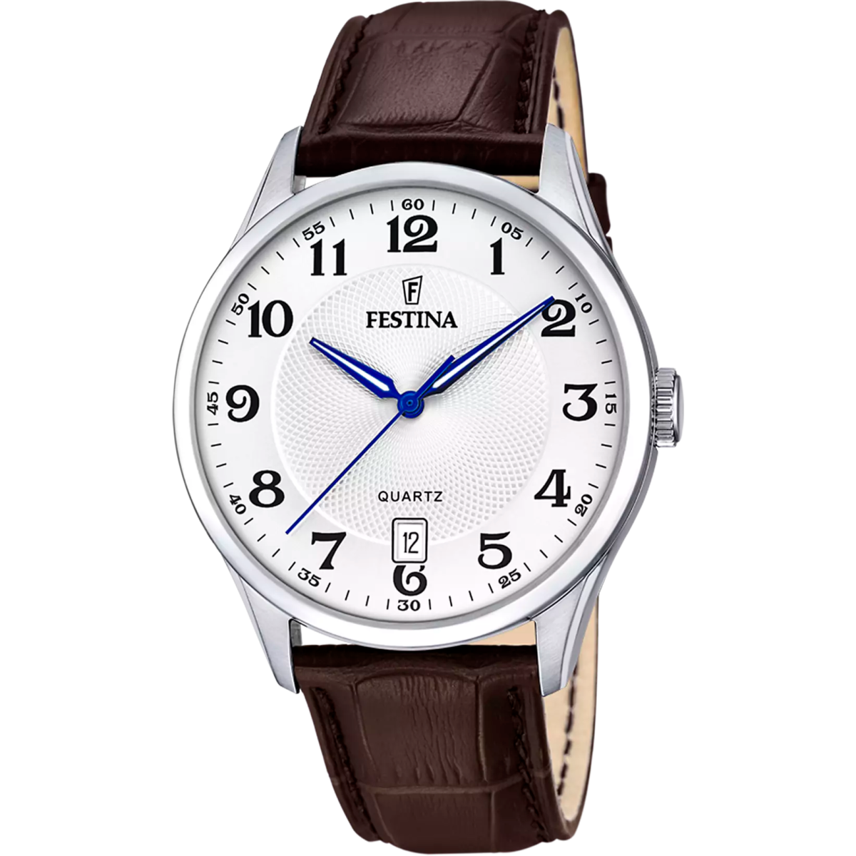 Montre FESTINA Classics Blanc cuir brun - Festina - Bijouterie TAMARA