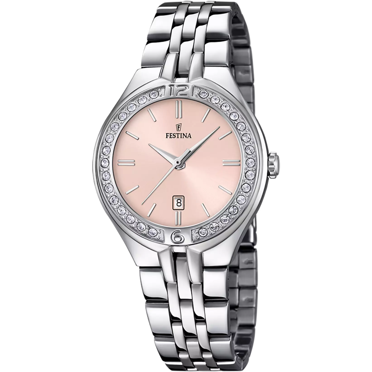 Montre FESTINA Mademoiselle Argenté acier Rose - Festina - Bijouterie TAMARA