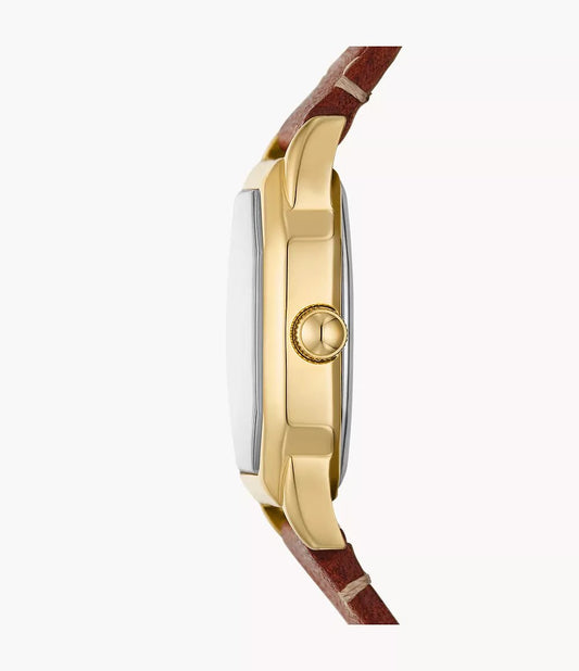 Montre FOSSIL Harlow Femme dorée Cuir Brun - MONTRES -ES5364