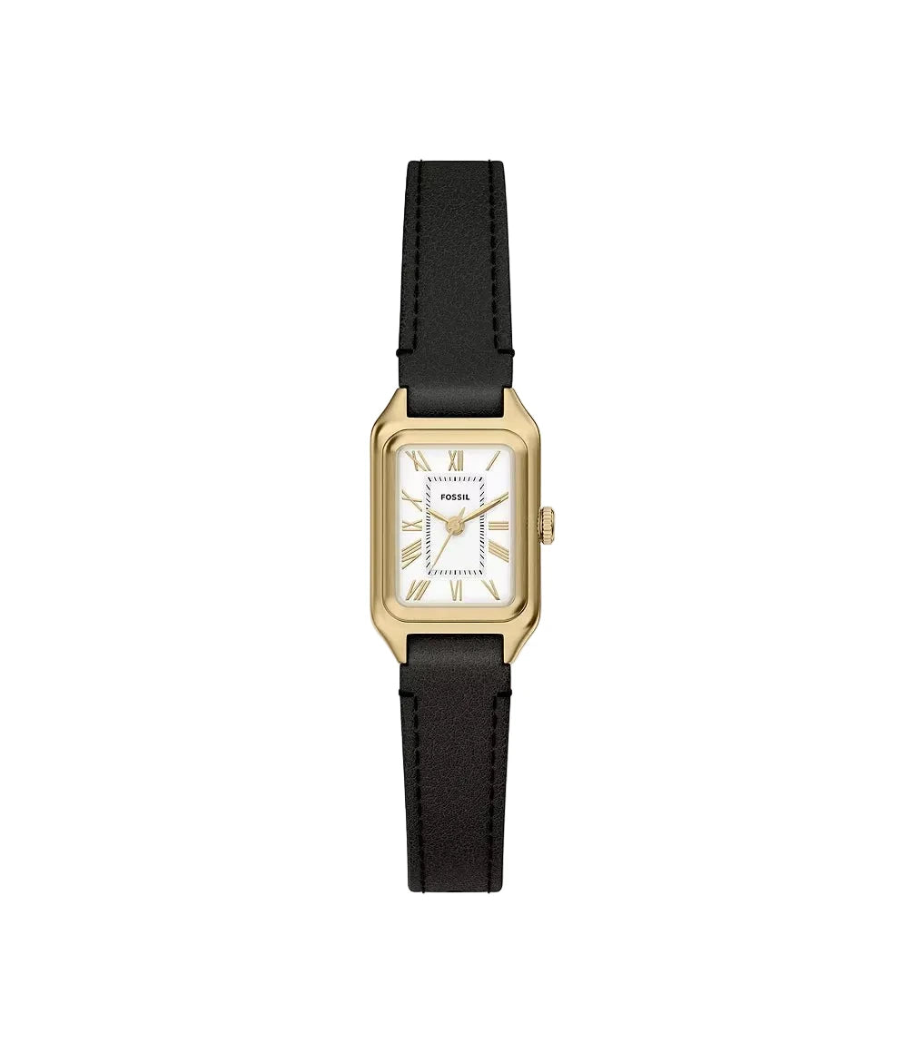 Montre FOSSIL Raquel Mini Dorée Cuir noir - MONTRES - ES5470