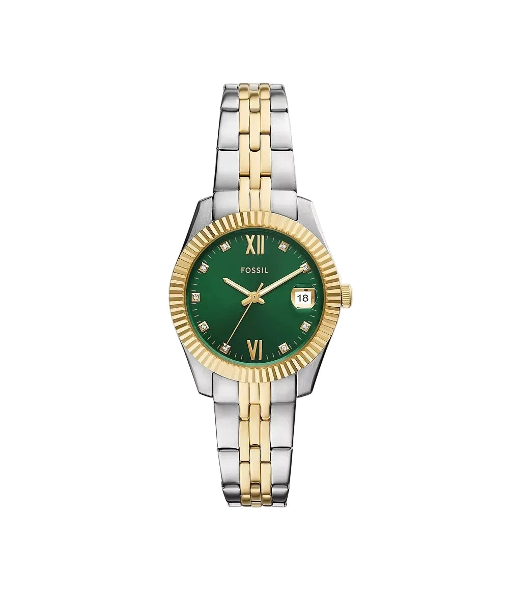 Montre FOSSIL Scarlette bicolore vert - MONTRES - ES5388