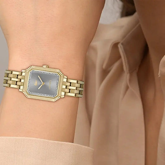 Montre LACOSTE Parisienne dorée cadran gris - Lacoste - Bijouterie TAMARA