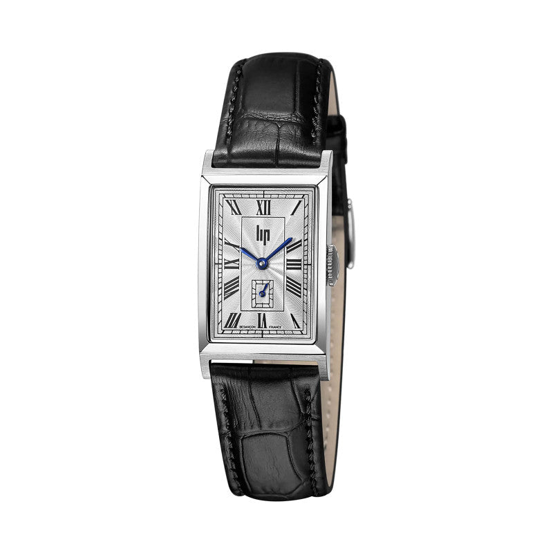 Montre LIP T18 Churchill Acier Chiffres romains cuir noir - MONTRES -671929