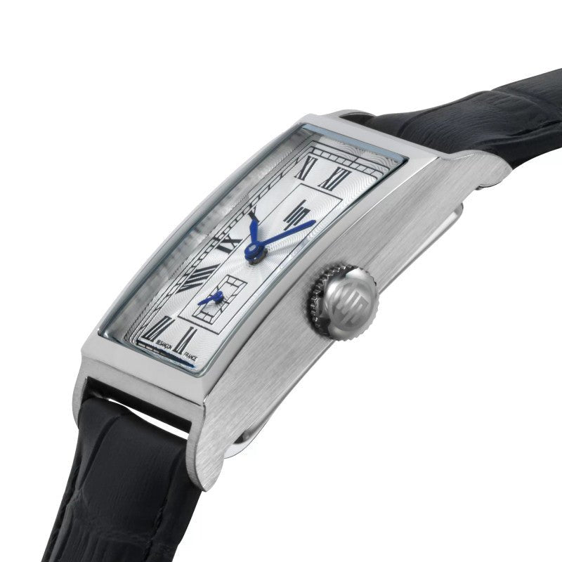 Montre LIP T18 Churchill Acier Chiffres romains cuir noir - MONTRES -671929