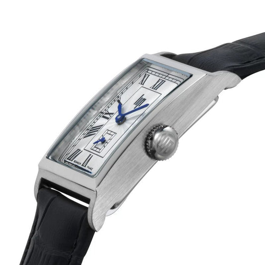 Montre LIP T18 Churchill Acier Chiffres romains cuir noir - MONTRES -671929