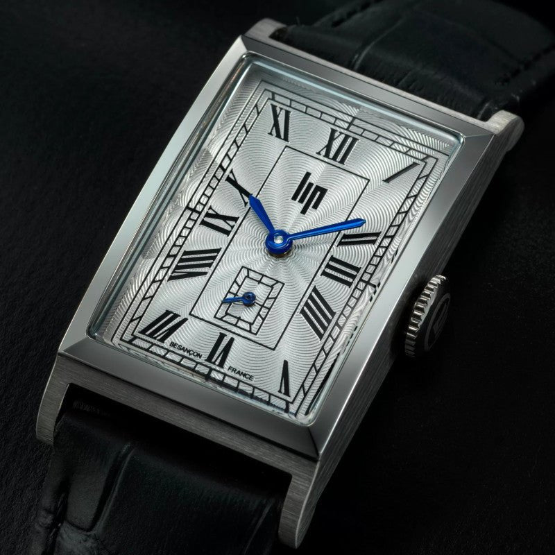 Montre LIP T18 Churchill Acier Chiffres romains cuir noir - MONTRES -671929