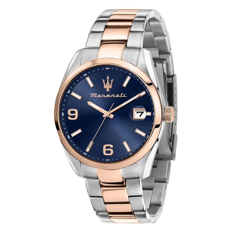 Montre Maserati Attrazione Acier bicolore Bleue - Maserati - Bijouterie TAMARA
