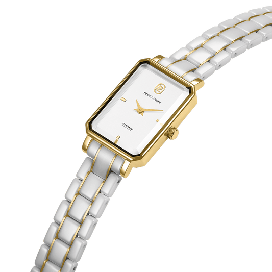 Montre Pierre Lannier Ariane doré Céramique Blanc - MONTRES -085L809