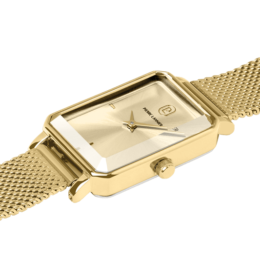 Montre Pierre Lannier Ariane doré Maille milanaise doré - MONTRES -006L542