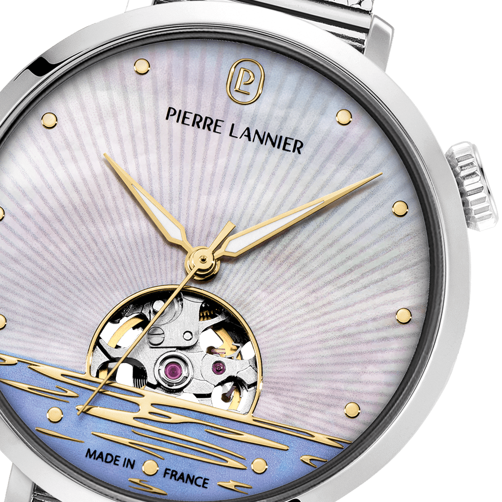 Montre Pierre LANNIER AUSTRALE Acier Nacre blanche - MONTRES - 150H691