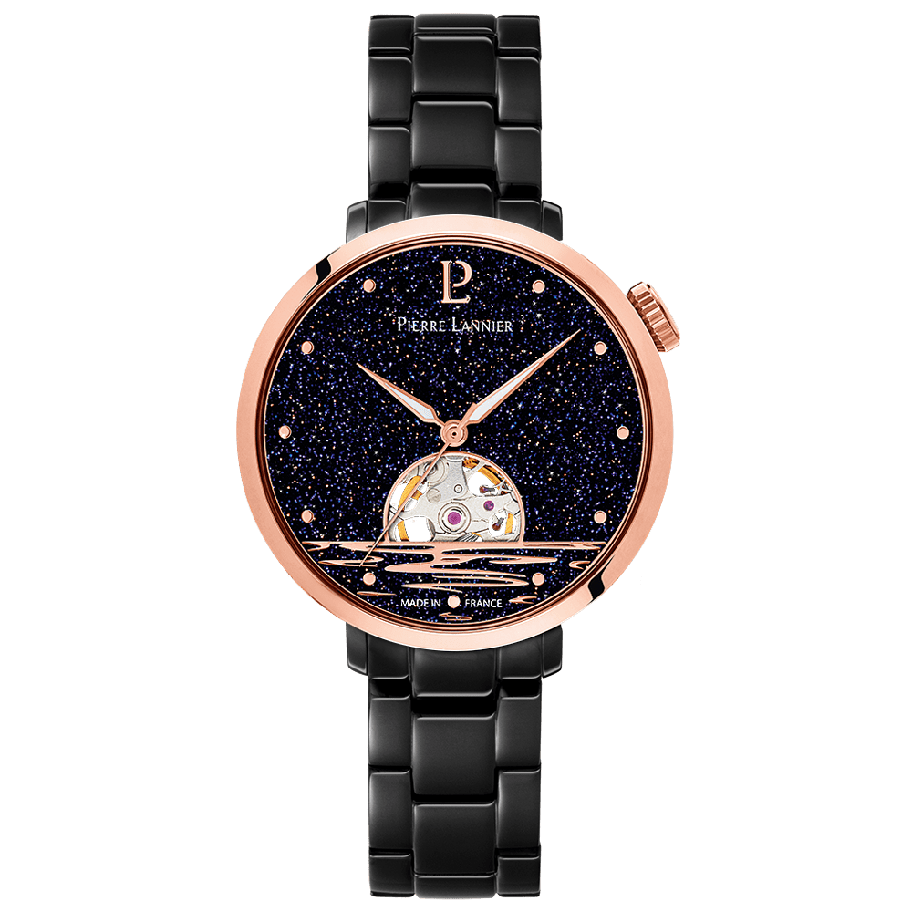 Montre Pierre LANNIER AUSTRALE Gris Noir Acier - Bijouterie TAMARA