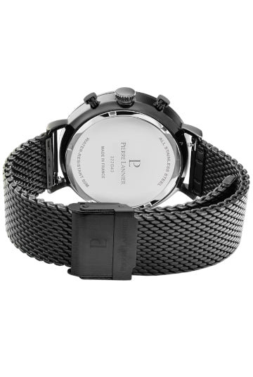 Montre Pierre Lannier Baron Maille milanaise Noir - Pierre Lannier - Bijouterie TAMARA