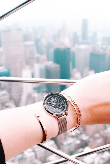 Montre Pierre Lannier Eolia Maille milanaisie Noir - Pierre Lannier - Bijouterie TAMARA