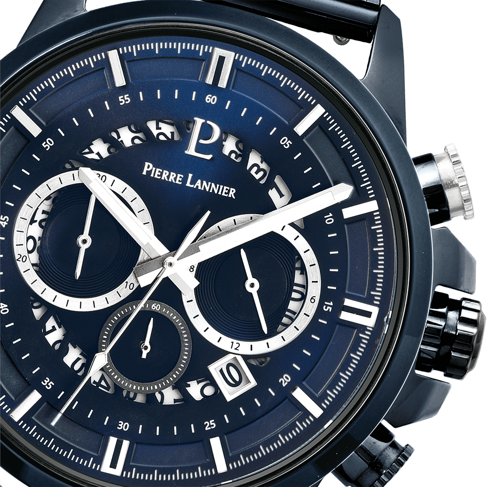 Montre Pierre Lannier Homme SENTINELLE Bleu milanais - Pierre Lannier - Bijouterie TAMARA