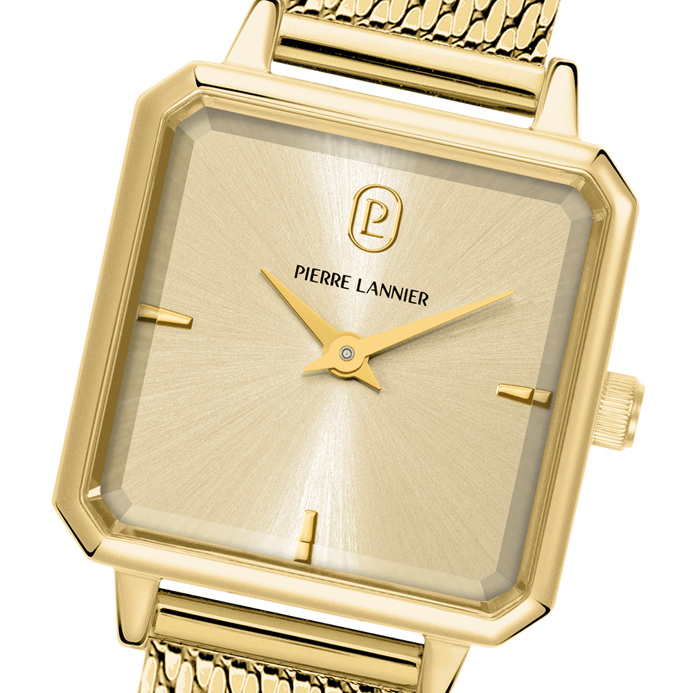 Montre Pierre LANNIER LEONOR Dorée Maille milanaise - MONTRES - 072J542