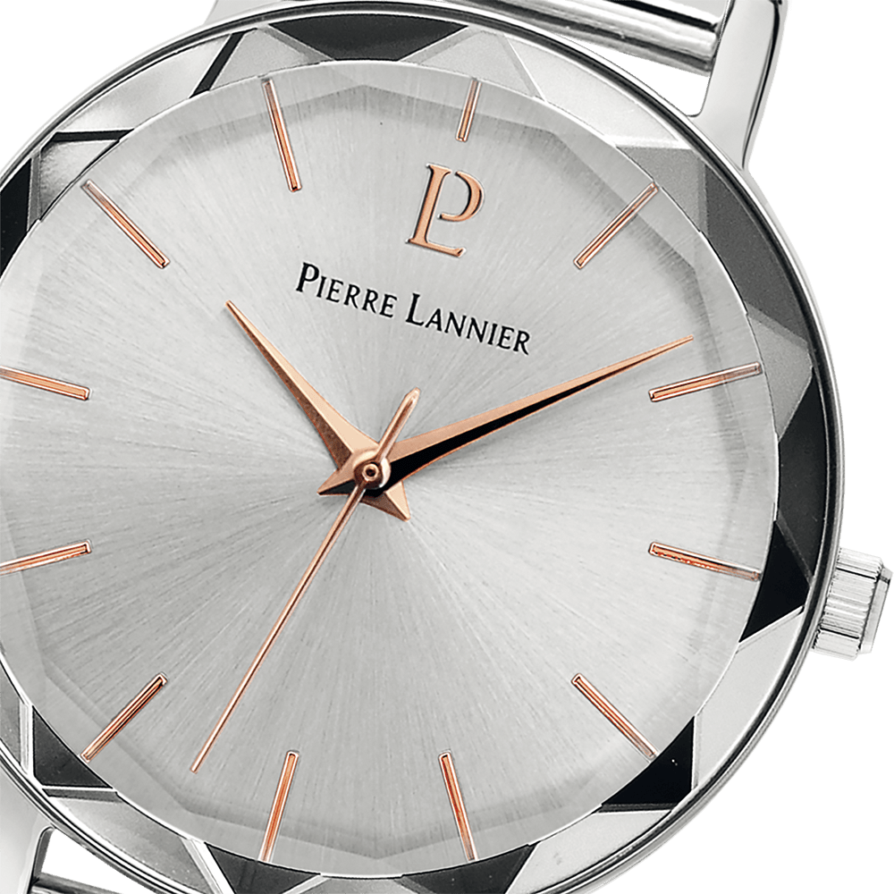 Montre Pierre LANNIER MULTIPLE Acier Maille milanaise - Bijouterie TAMARA