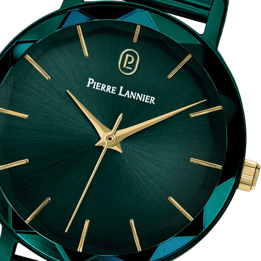 Montre Pierre LANNIER MULTIPLES Acier Vert Maille milanaise Vert - MONTRES -010P877