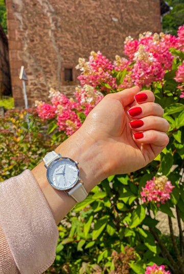 Montre Pierre Lannier Multiples Cuir Blanc - Pierre Lannier - Bijouterie TAMARA