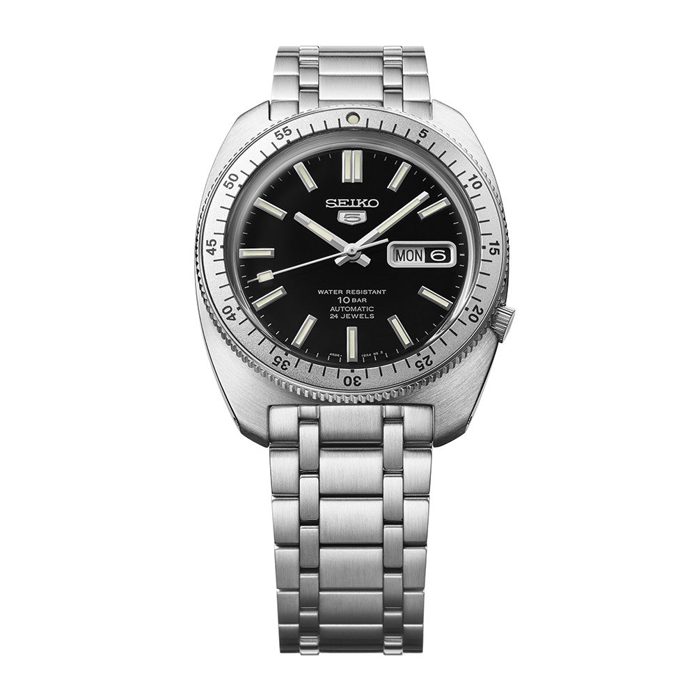 Montre SEIKO 5 Sports Edition limitée Héritage Auto Acier Noir - Seiko - Bijouterie TAMARA