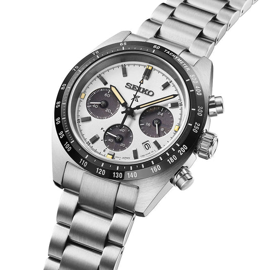 Montre SEIKO Prospex Speedtimer Chrono Solaire Acier blanc - MONTRES -SSC961P1