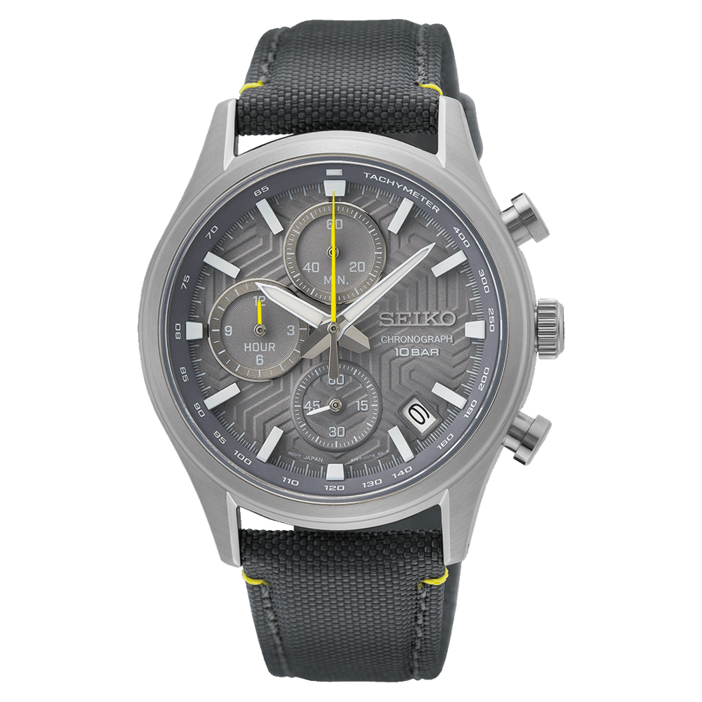 Montre SEIKO Sport Chrono Acier gris Nylon - Seiko - Bijouterie TAMARA