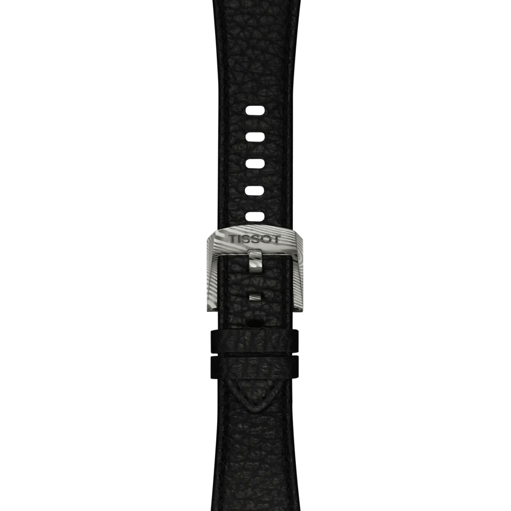 Montre TISSOT PRX Acier Damas Powermatic 80 38mm Cuir noir - MONTRES - T1378079608100